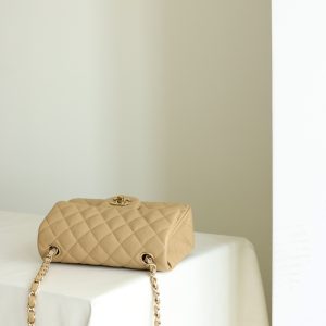 Chanel Classic Flap Mini Replica Bags Beige Colored Womens 20cm (2)