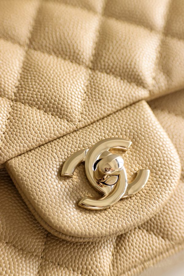 Chanel Classic Flap Mini Replica Bags Beige Colored Womens 20cm (2)