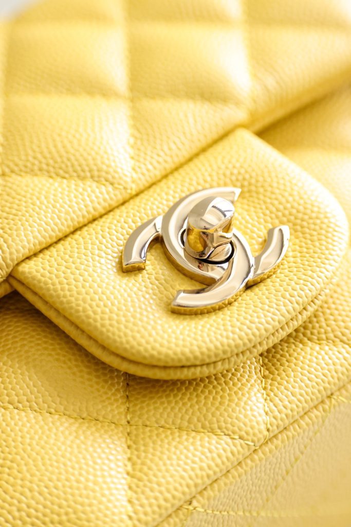 Chanel Classic Flap Mini Replica Bags Yellow Womens 20cm (2)