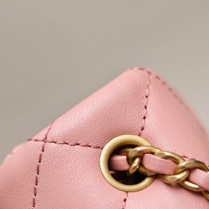 Chanel Classic Womens Pink Lock Gold Replica Bags 18cm (2)