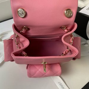 Chanel Duma Mini Backpack Pink Best Replica 21.5x19. x12cm (6)