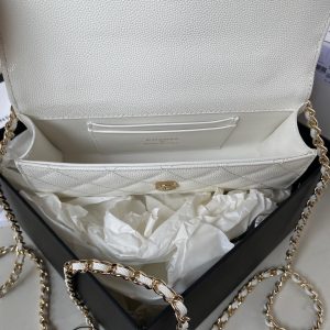 Chanel Woc Womes Replica Bags White Cow Leather Size 18cm (2)