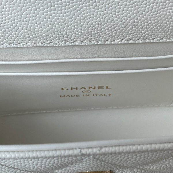 Chanel Woc Womes Replica Bags White Cow Leather Size 18cm (2)