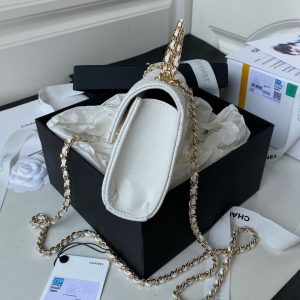 Chanel Woc Womes Replica Bags White Cow Leather Size 18cm (2)