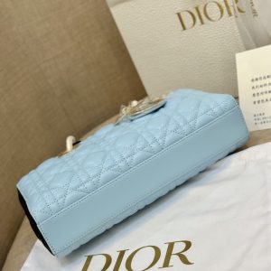 Dior D-Joy Womens Replica Bags Ice Blue Cowhide Size 26cm (2)