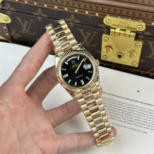 Đồng Hồ Rolex Day-Date 228238 Replica Watches Black Dial 185gram QF Factory 40mm (2)