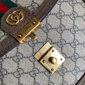 Gucci Ophidia GG Supreme Canvas Mini Shoulder Bag Best Replica Brown 25cm (2)