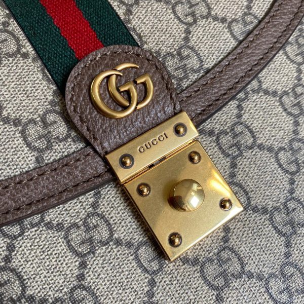 Gucci Ophidia GG Supreme Canvas Mini Shoulder Bag Best Replica Brown 25cm (2)