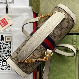 Gucci Ophidia GG Supreme Canvas Mini Shoulder White Bag Best Replica 25cm (2)