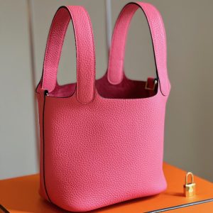 Hermes Picotin Togo Womens Replica Bags Pink Size 22cm (2)