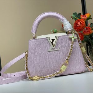 Louis Vuitton Capucines BB Replica Handbags Purple Cowhide 21x14x8cm (2)