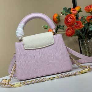 Louis Vuitton Capucines BB Replica Handbags Purple Cowhide 21x14x8cm (2)