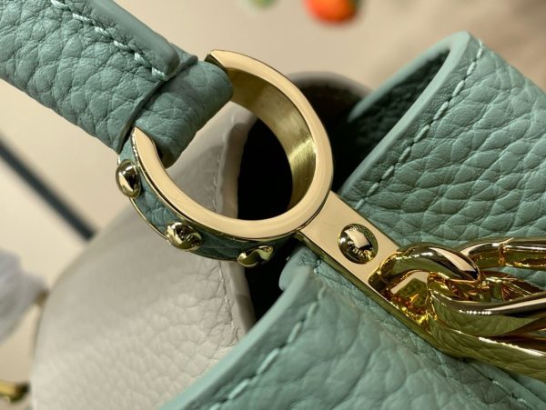 Louis Vuitton Capucines BB Womens Cowhide Green Replica Handbags 21x14x8cm (2)