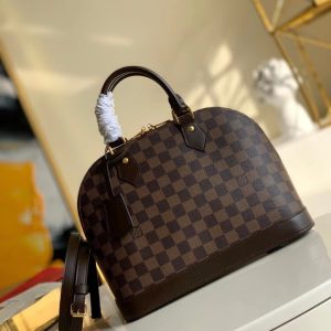 Louis Vuitton Damier Ebene Alma PM Replica Bags Brown 32cm (2)