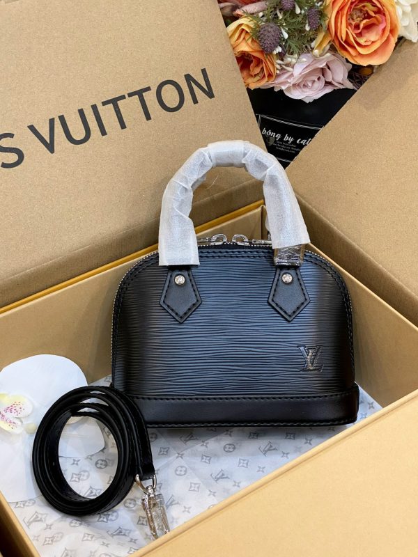 Louis Vuitton LV Alma Womens Black Replica Bags 18cm (2)