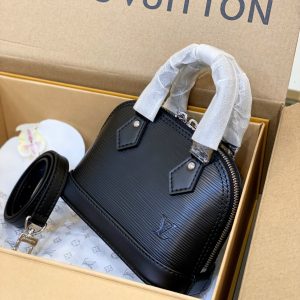 Louis Vuitton LV Alma Womens Black Replica Bags 18cm (2)