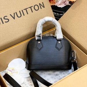 Louis Vuitton LV Alma Womens Black Replica Bags 18cm (2)