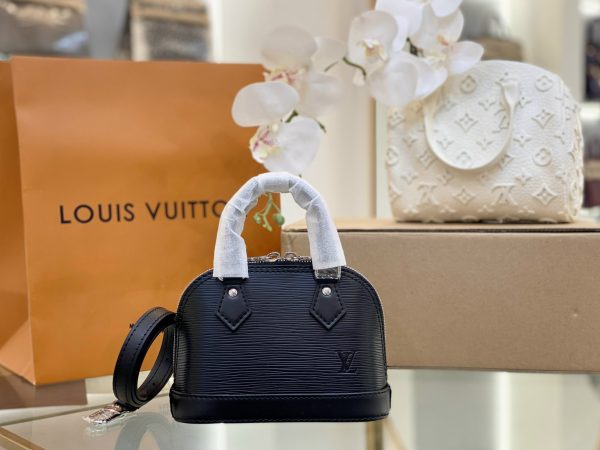 Louis Vuitton LV Alma Womens Black Replica Bags 18cm (2)