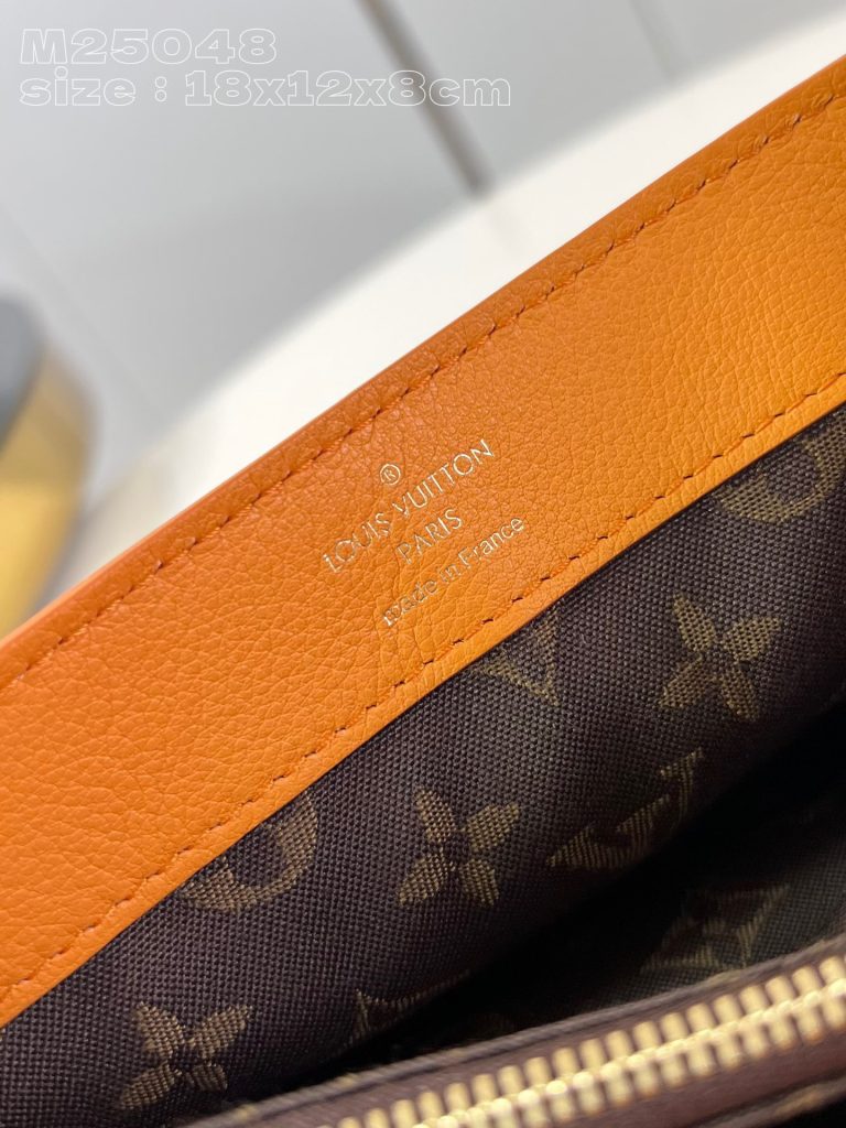 Louis Vuitton LV Dauphine Soft Replica Bags Womens Orange 18x12x8cm (2)