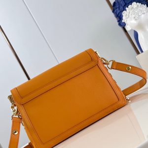 Louis Vuitton LV Dauphine Soft Replica Bags Womens Orange 18x12x8cm (2)