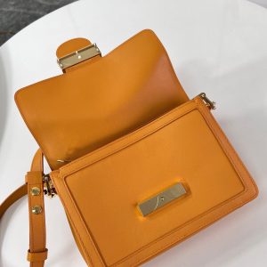 Louis Vuitton LV Dauphine Soft Replica Bags Womens Orange 18x12x8cm (2)