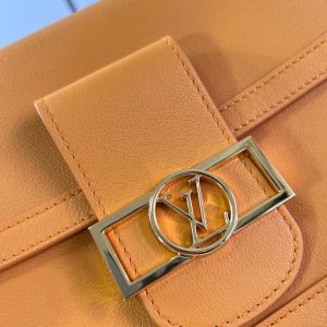 Louis Vuitton LV Dauphine Soft Replica Bags Womens Orange 18x12x8cm (2)