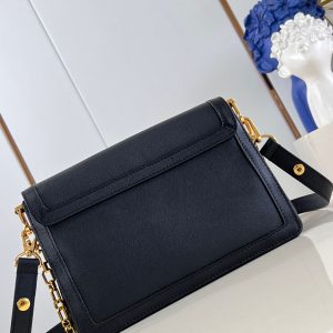 Louis Vuitton LV Dauphine Soft Womens Black Replica Handbags 24x17x9cm (2)