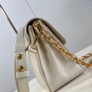 Louis Vuitton LV Dauphine Soft Womens White Replica Handbags 24x17x9cm (2)