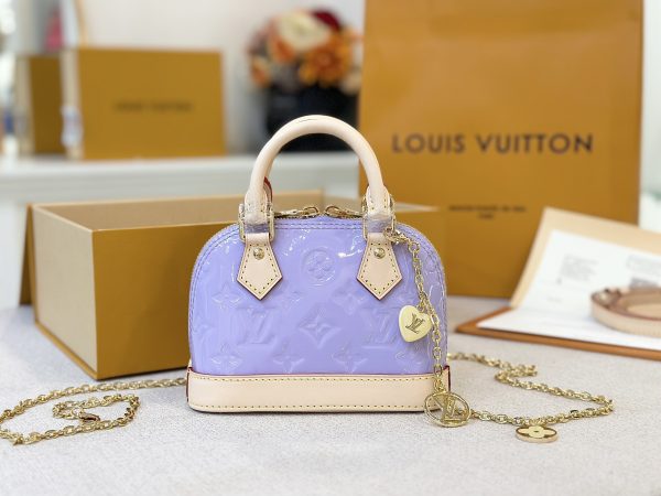 Louis Vuitton LV Nano Alma Monogram Vernis Replica Bags 18x12x8cm (2)