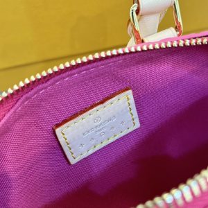 Louis Vuitton LV Nano Speedy Womens Dark Pink Replica Bags 16x10x7,5cm (2)