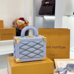 Louis Vuitton LV Petite Valise Light Blue Replica Bags 22.5x17 (2)
