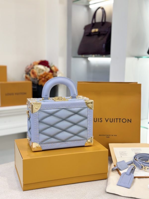 Louis Vuitton LV Petite Valise Light Blue Replica Bags 22.5x17 (2)