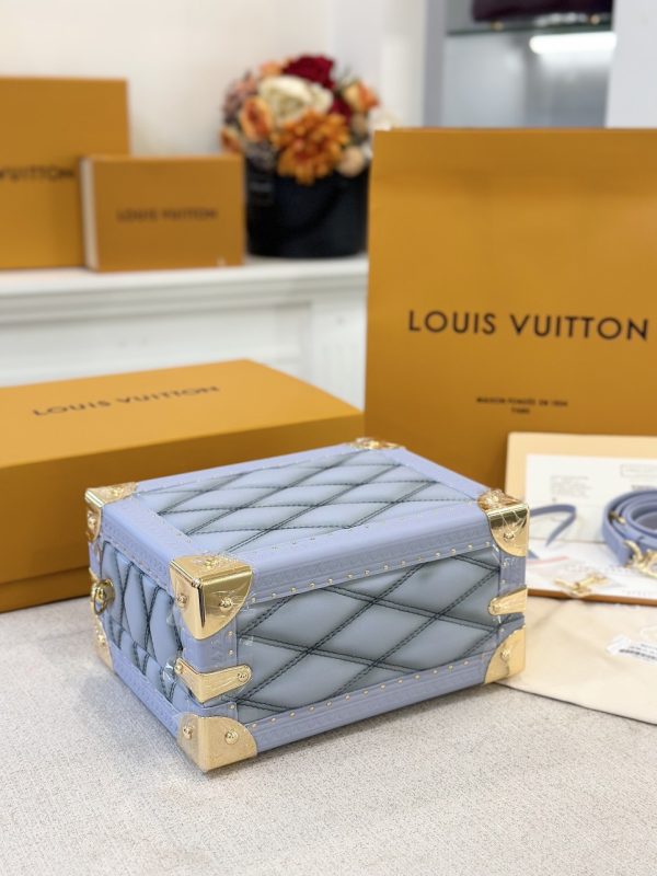 Louis Vuitton LV Petite Valise Light Blue Replica Bags 22.5x17 (2)