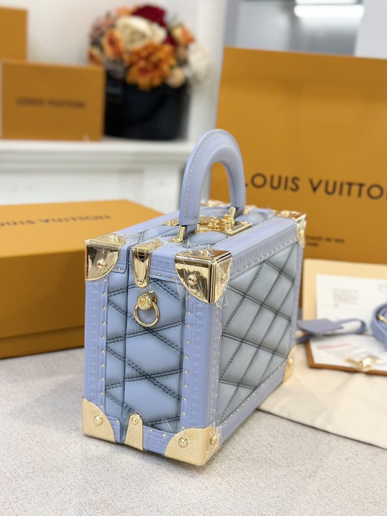 Louis Vuitton LV Petite Valise Light Blue Replica Bags 22.5x17 (2)