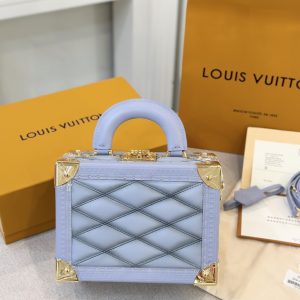 Louis Vuitton LV Petite Valise Light Blue Replica Bags 22.5x17 (2)