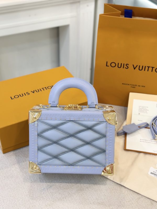 Louis Vuitton LV Petite Valise Light Blue Replica Bags 22.5x17 (2)