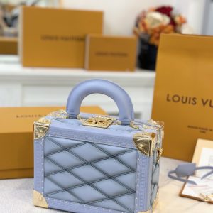 Louis Vuitton LV Petite Valise Light Blue Replica Bags 22.5x17 (2)