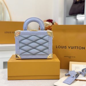 Louis Vuitton LV Petite Valise Light Blue Replica Bags 22.5x17 (2)