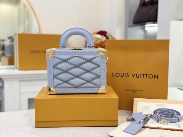 Louis Vuitton LV Petite Valise Light Blue Replica Bags 22.5x17 (2)