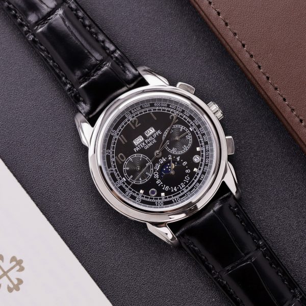 Patek Phillipe Perpetal Calendar 5270 Replica Watches Black Leather Cord 41mm (2)