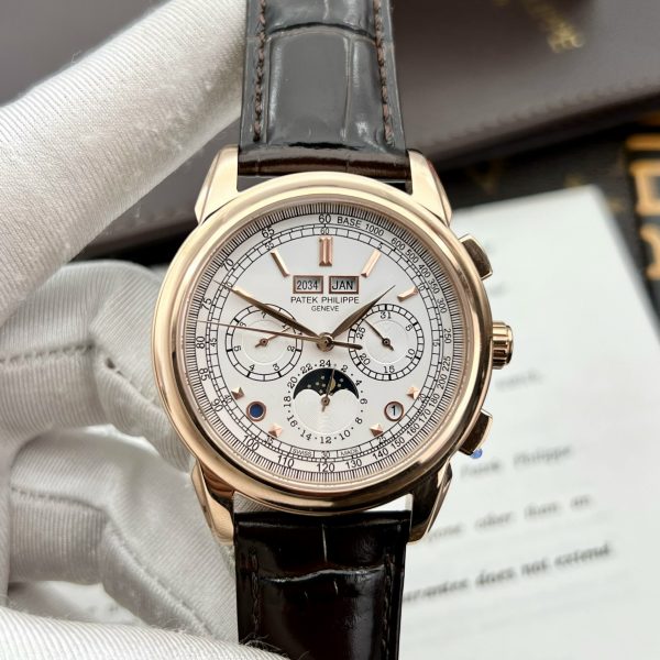 Patek Phillipe Replica Watches Perpetal Calendar 5270 Rose Gold 41mm (2)