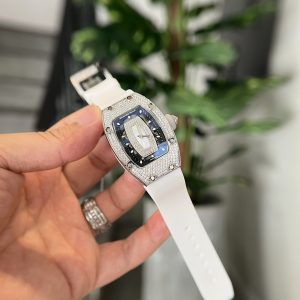 Richard Mille RM007 Diamonds White Color Replica Watch Women 36mm