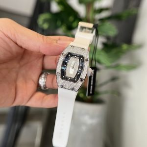 Richard Mille RM007 Diamonds White Color Replica Watch Women 36mm