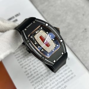 Richard Mille RM007 Replica Watch Black Color Rubber Strap 32x40mm