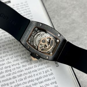 Richard Mille RM007 Replica Watch Black Color Rubber Strap 32x40mm