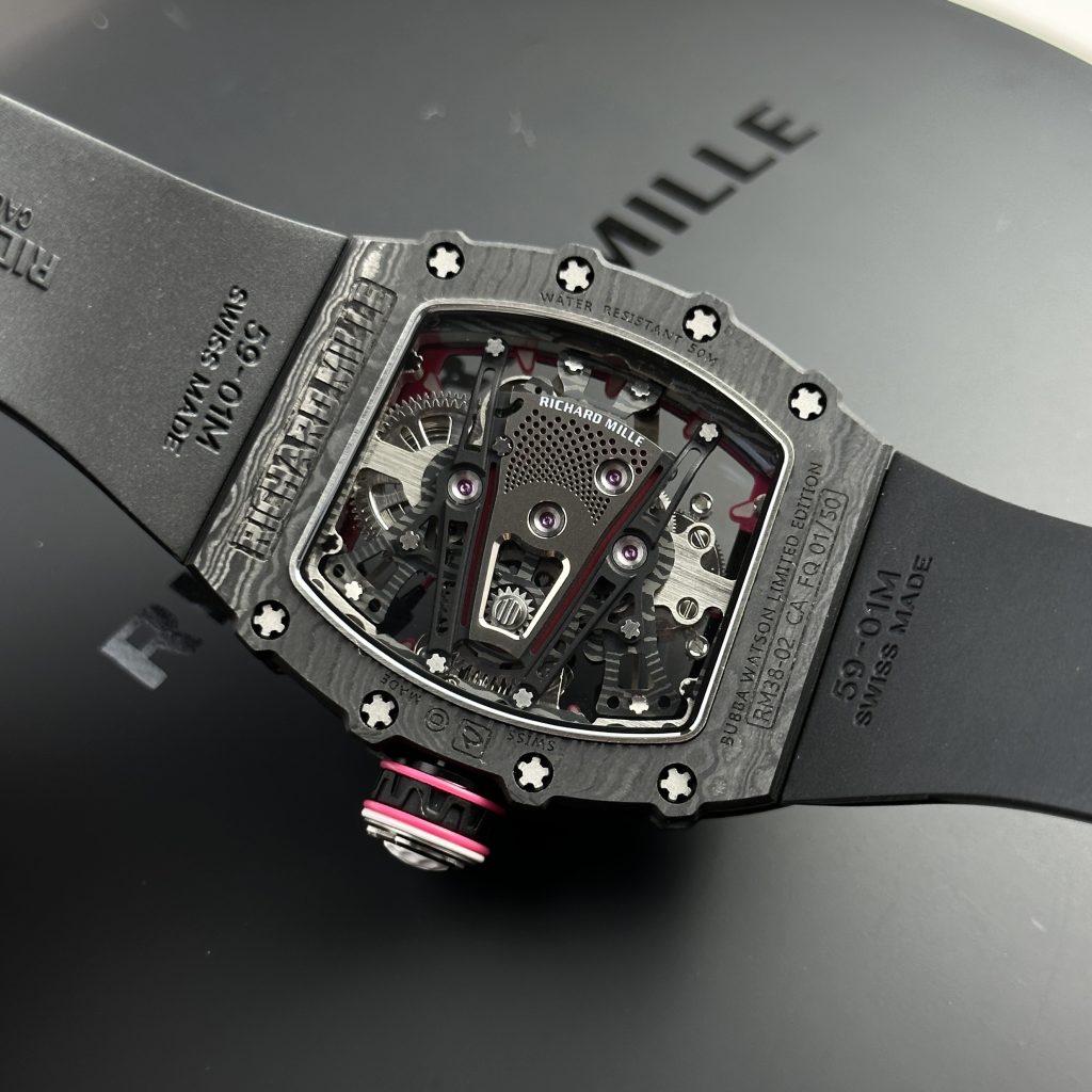 Richard Mille RM38-02 Bubba Watson Tourbillon Carbon Quartz TPT Best Replica 44mm (2)