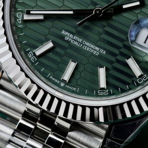 Rolex DateJust 126334 Green Motif Dial Best Replica VS Factory 41mm (1)