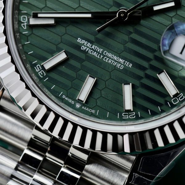 Rolex DateJust 126334 Green Motif Dial Best Replica VS Factory 41mm (1)