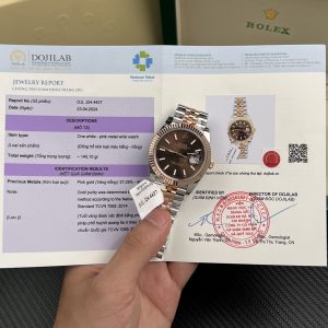 Rolex DateJust Best Replica Watches Chocolate Dial Gold Wrapped 18K GM Factory 41mm (2)