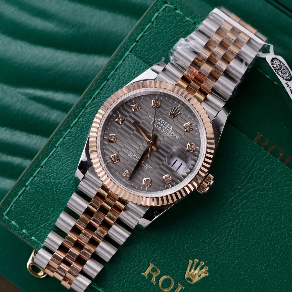 Rolex DateJust Replica Watches Rose Gold Wrapped 18K GM Factory 36mm (2)
